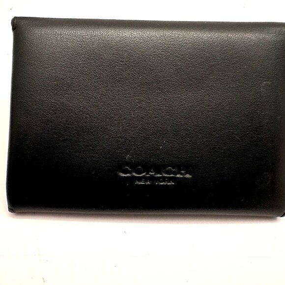 Coach black leather card case brand new never used size 4 x 2 1/2 - Picture 3 of 9